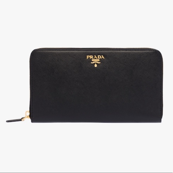 Prada Handbags - Prada Black Leather Wallet